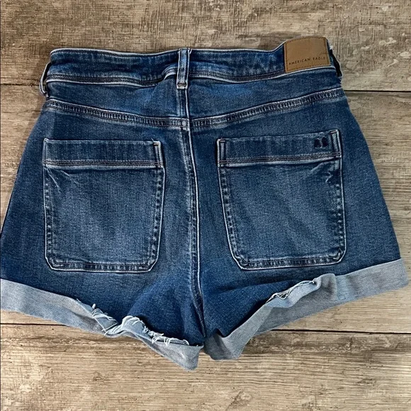 American Eagle Outfitters Dark Blue Jean Shorts - Picture 5 of 8